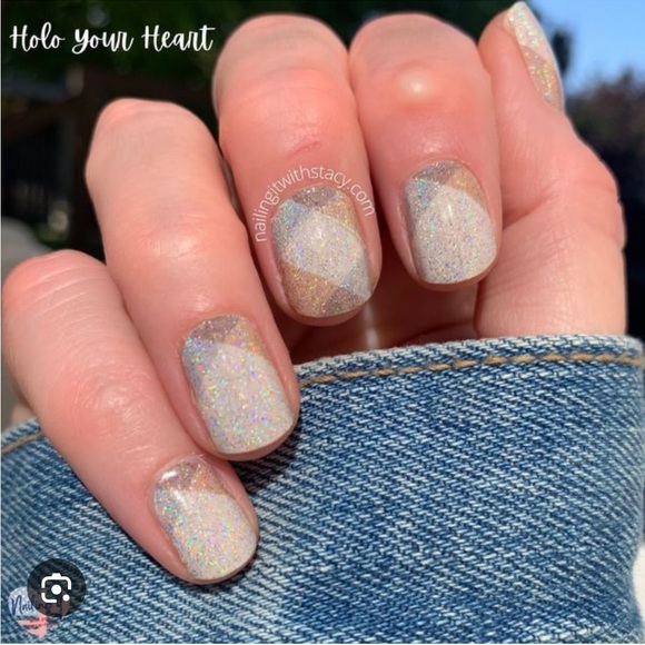 *Retired* Color Street: Holo Your Heart | Beige Tan Gray Neutral Glitter Shimmer - Picture 6 of 16